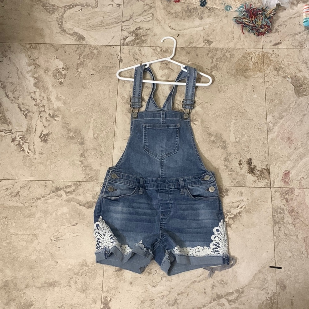 Jean flower overalls size 10
